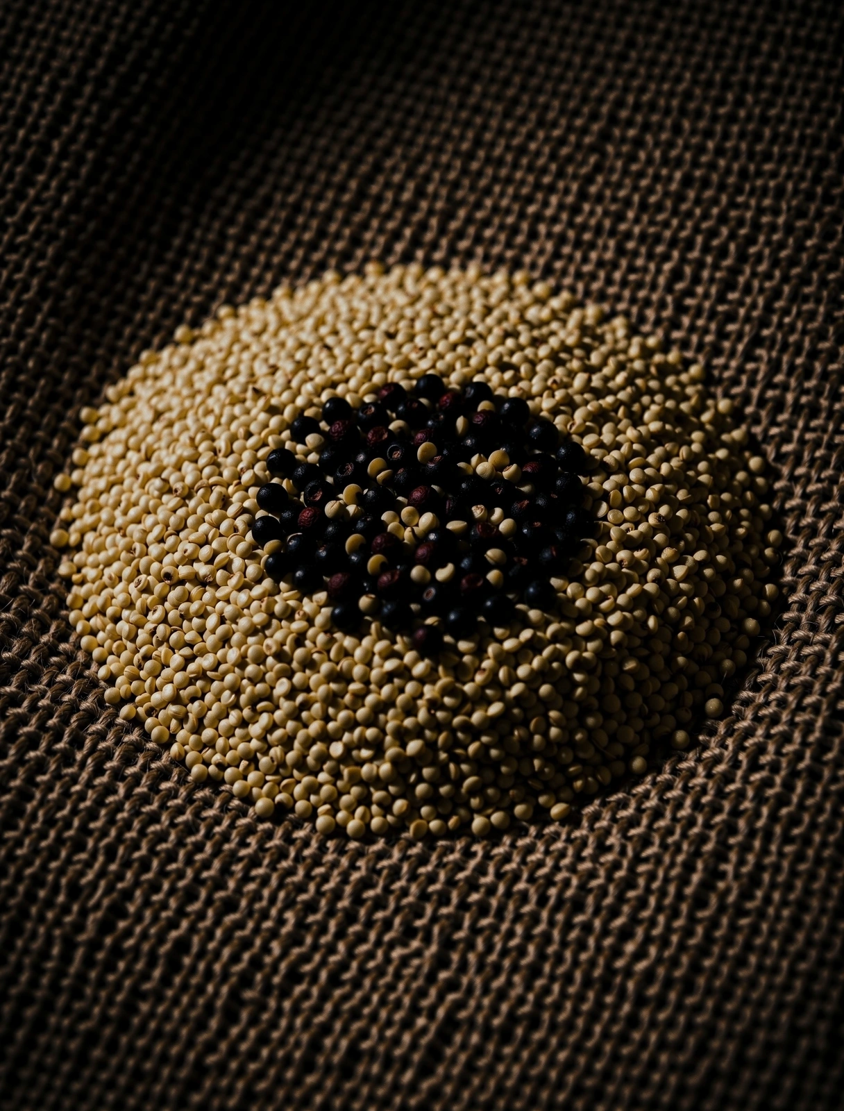 Ingrediente naturale și cereale integrale pe o suprafață de in